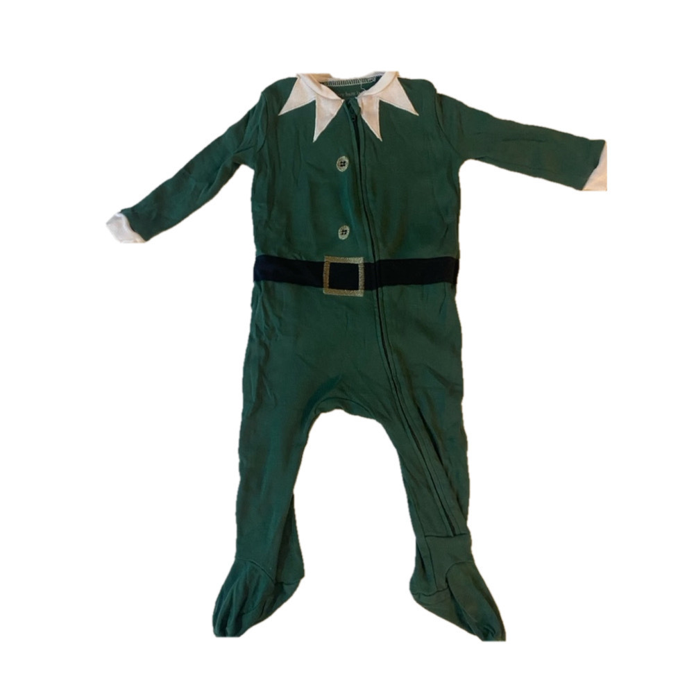Unisex Baby Pottery Barn Kids Pajamas 9-12M Green Elf Costume